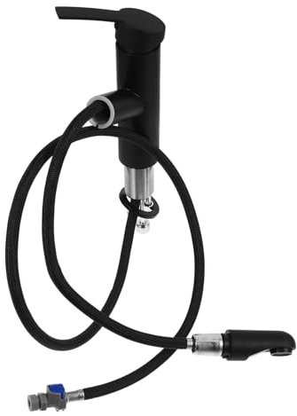 SHINEOFI Robinet d'Évier à Tirette en Acier Inoxydable Design Moderne Douchette Extractible Anti-Éclaboussures pour Salle de Bain Cuisine 1 Pièce