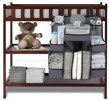 Premium Nappy Caddy Organiser – Baby Nursery Storage Bin with Dividers – Portable Diaper Changing Basket for Home & Car – Soft Chicco Blue – Ideal Newborn Gift