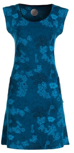 Vishes - Kurzarm Damen Sommer Longshirt Tunika Mini-Kleid