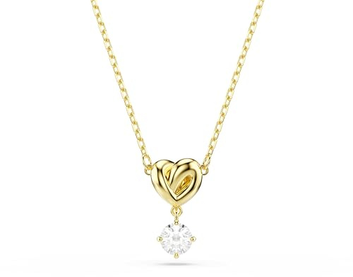 Swarovski Lifelong Kollektion, Rundschliff, Herz, Weiß, Goldfarben beschichtet