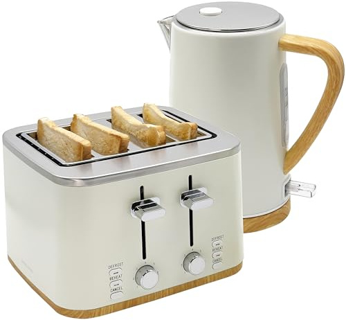 Andrew James Kettle and Toaster Sets (4 Slice Toaster & Kettle)