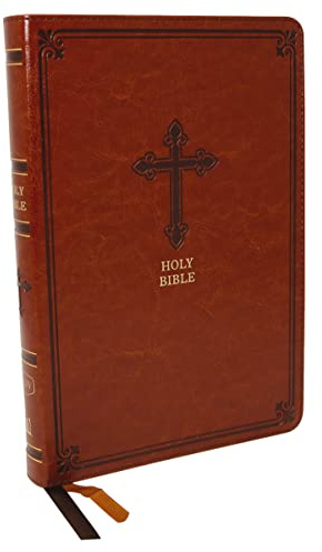 KJV Holy Bible: Large Print Thinline, Brown Leathersoft, Red Letter, Comfort Print: King James Version: Holy Bible, King James Version
