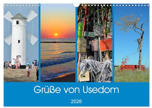 Grüße von Usedom (Wandkalender 2026 DIN A3 quer), CALVENDO Monatskalender: Sehenswerte Motive von der Insel Usedom (CALVENDO Orte)