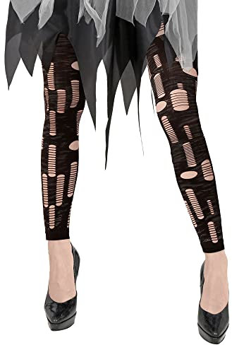 Widmann - Leggings Zombie, zerfetzt, Strumpfhose, Halloween, Karneval, Mottoparty