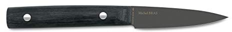 KAI Michel BRAS Quotidien Coltello da ufficio No.1 con lama da 7,5 cm - lama universale rivestita in titanio in acciaio A8 - legno Pakka nero - Made in Japan