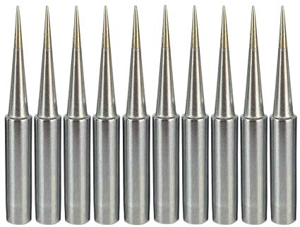 SolderFun 10X 900M-T Soldering Iron Tips for HAKKO 936,937,907 Atten, Quick, Aoyue, Yihua,Vastar,Sywon,Tabiger,SOAIY and X-Tronic Soldering Station (10 PCS 900M-T-LB)