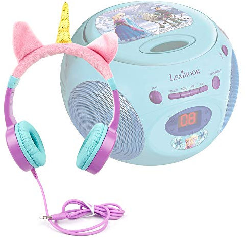 DURAGADGET Magical Unicorn Kids' Headphones w/Audio Sharing Port - Compatible with Lexibook Frozen CD Player RCD102FZ | Frozen CD Player RCD108FZ & Gru: Mi Villano Favorito CD player RCD102DES
