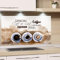 GRAZDesign Spritzschutz Küche Herd, Kaffee Motiv in braun - beige mit Tassen, Küchenrückwand aus Echtglas, Wandschutz Glasbild 4mm ESG Glas / 60x40cm