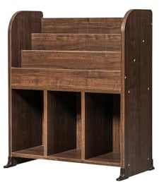 Iris Ohyama, Spielzeugregal, Bibliothek, Kindermöbel, Bücherorganizer,6 Fächer, Mehrfachnutzen, Schule, Kinderzimmer, Spielzimmer - Kids Book Shelf - ER-6030 - Braun