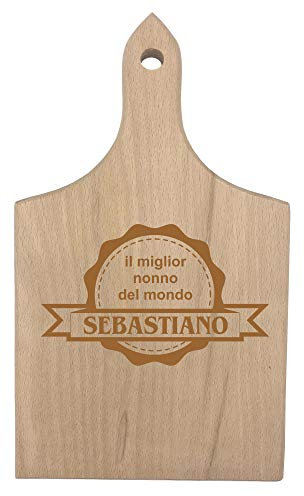 Incidiamo Tagliere da Cucina personalizzabile con nome Nonno Il miglior Nonno del Mondo - Idea Regalo