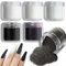Allstarry Nagelglitzer-Puder in 6 Farben, holografisch, weiß und schwarz, schimmernder Zucker-Effekt, Glitzer, bunt, Kosmetik, Festival, Puder, DIY Nagelkunst Dekoration für Maniküre, Handwerk