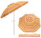 RELAX4LIFE Sonnenschirm Strand, Sonnenschutz, UPF 50+, Strandschirm Windfest Stabil, Ø198cm Rund Gartenschirm, Marktschirm 30° knickbar, Terrassenschirm Balkonschirm mit Bodenhülse & Schutzhülle(Gelb)
