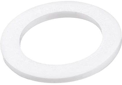 sourcing map 10er Pack PTFE Flachdichtung 30mm ä.D. 20mm i.D. 2mm dick 1″Flanschdichtung weiß