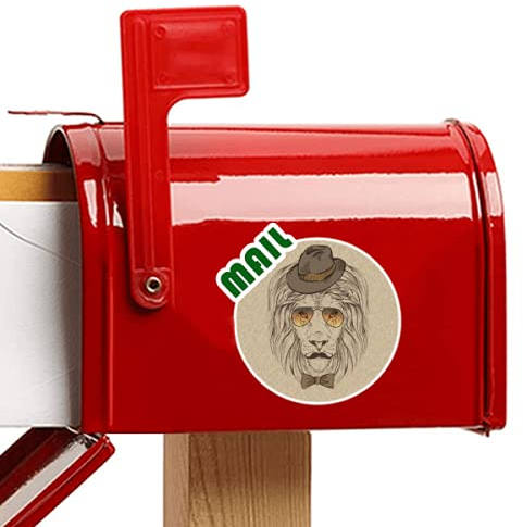 Beauty Gift Britischer Stil Sanft Lion Hat Bow Krawatte Aufkleber Briefkastenaufkleber Kleber