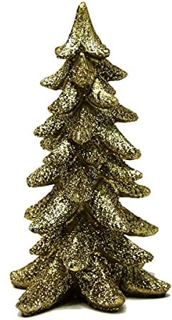 n.v. Weihnachtstanne Gold glitzernd Dekobaum Glitter standfest H 15cm