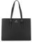 Sac A Main Femme Similicuir Uni - Sac Cabas Semi Rigide Documents A4 - Sac Cours Lycée Business - Sacoche Porté Epaule Bandoulière - Souple Classique - Noir