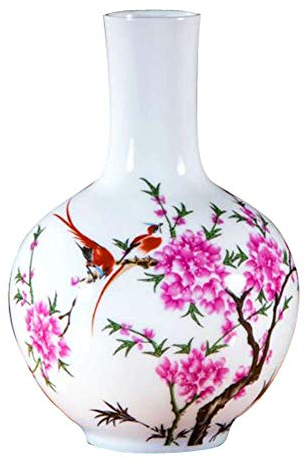 Céramique Fine, Vase en céramique de Style Chinois, Vase de décoration de la Maison et Vase de centres de Table, A06 (Color : Multicolored)