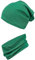 TupTam Mütze und Schal Kinder Set – Weiches Schal Mütze Set Kinder für Herbst und Winter, Farbe: Dunkelgrün, Größe: 52-56