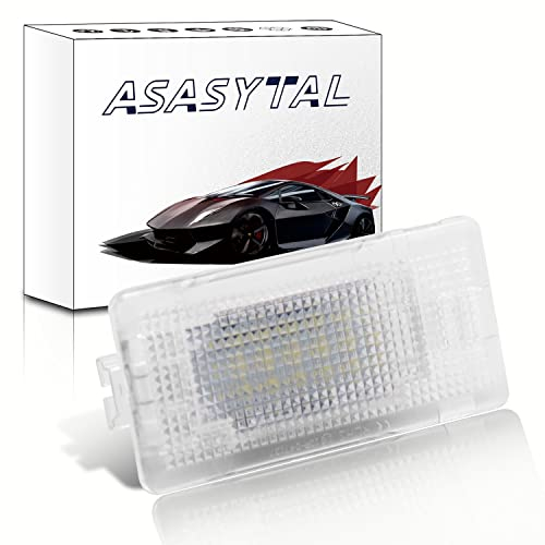 Asasytal Luggage Trunk Boot Glove Box LED Light,18 SMD Footwell Under Door Light 12V Pure White Compatible with 1/3/5/6/7/X Series E82/E88/E36/E46/E92/E90 E92 E93 M3/E93/E39/E60/E61/M5/F10/F11,1 Piece
