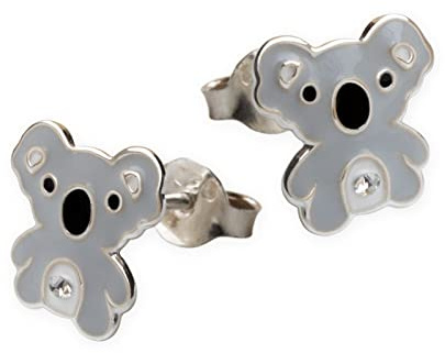 Fly Style Koala Schmuckset Silber 925 für Kinder - Mädchen Ohrringe/Damen