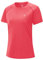 donbobo Damen Sport T-Shirt Running Fitness Shirts Oberteile T-Shirts Kurzarm Laufshirt Atmungsaktiv Schnell Trocken Elastisch Yoga Gym Fitness Trainingsshirt (Rot, XL)
