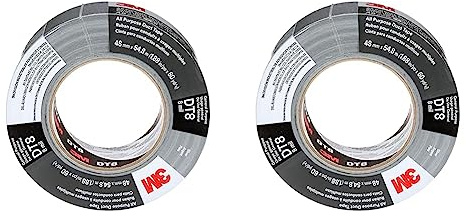 3M Allzweckband DT8, silber, 48 mm x 55 m, 0,2 mm, einzeln verpackt (Packung mit 2)