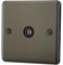 ASAB 1 Gang TV Socket Outlet Isolated Coaxial PGM 33629 Black Nickel Standard UK TV Socket Easy Installation Commercial and Residential Use Isolated Coaxial Design Smooth Sleek Round Corners