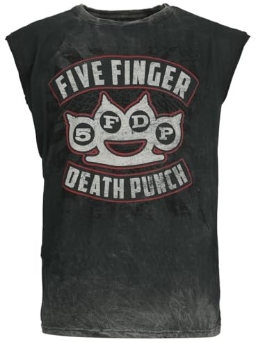 Five Finger Death Punch Logo Männer Tank-Top grau Band-Merch, Bands