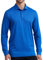 MICHEL ROUEN Long Sleeve Polo Shirts for Men Performance Moisture Wicking Lightweight Athletic Striped Golf Shirts for Men, Cobalt Stripe, Large