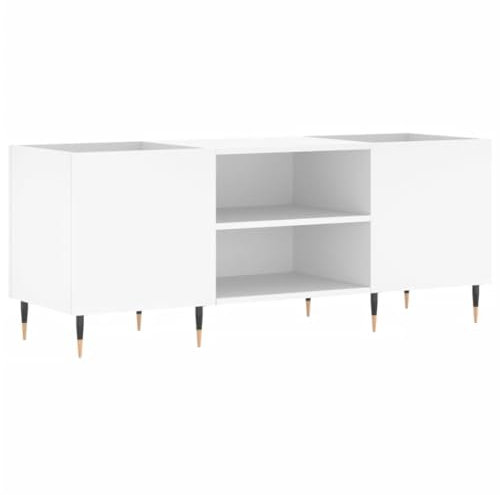 vidaXL Mueble para Discos Madera contrachapada Blanco 121x38x48 cm