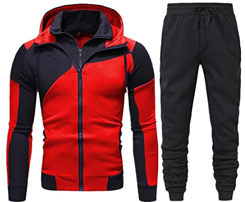 Männer Herbst und Winter Anzug Freizeit Nähte Reißverschluss Pullover Hosen Sportanzug Anzug Herren Schuhe Schwarz Anzug Herren Hose