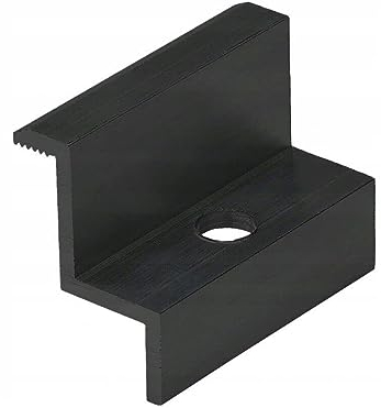 NAKA 10x Endklemme PV Solarpanelen Alu Schwarz Photovoltaik Randklemme Montageschiene-Zubehör Modulhöhe 30mm Solarmodul-Klemme zur Montage von Aluminiumprofilen 50mm