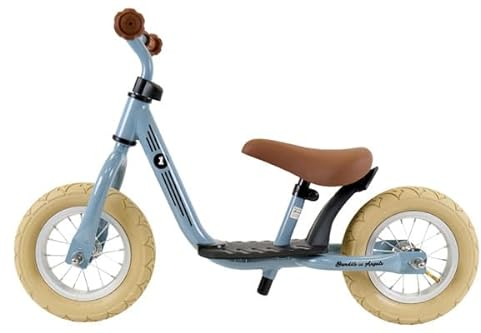 Bandits & Angels Metall-Laufrad Starter Retro mit Trittbrett ab 2 Jahren – grünes Laufrad – verstellbarer Sattel 29 bis 39 cm – für Jungen und Mädchen – niedriger Einstieg mit Trittbrett (Petrol blau)