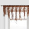 PearAge Gerüschter Voile-Vorhang, halbtransparent, für Küche, Wohnzimmer, Shabby-Chic, Rüschen-Volant, Mädchen, Töchter, Schlafzimmer, Kaskade, Fenstervolant, 132 x 66 cm (braunes Dreieck)