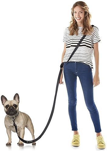 Heelay Hands Free Dog Lead, 8.2ft Waist Belt Dog Running Crossbody Leash with Explosion-Proof Handle Adjustable Training Hands Free Leash for Small, Medium & Large Dogs Walking Jogging Running