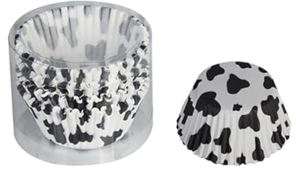 200 Pcs Cow Print Cupcake Liners Paper Cupcake Wrappers Muffin Baking Cups Greaseproof Cupcake Holder Cups Muffin Paper Cases for Weddings Birthdays