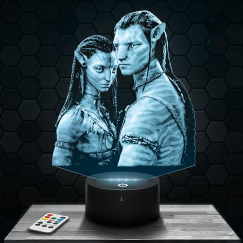 Lampe Jake Sully & Neytiri Avat, Dekoration für Jungen und Mädchenzimmer, 3D Lampe Science Fiction Geschenkidee Jake Sully & Neytiri Geschenkidee für Bürodekoration geschenkidee für Teenager TOP