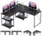 Homall Eckschreibtisch 140 X 140 cm, Schreibtisch L Form Reversibel mit 3 Kabellöchern, Schreibtisch eckschreibtisch Computertisch fürs Homeoffice, Schreibtisch Schwarz