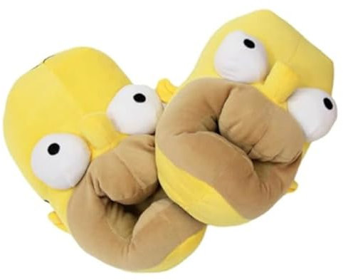 HomerJaySimpson Cotton Slippers Cartoon BartSimpson Figure Warm Slippers Non-slip Indoor House Shoes Memory Foam Slippers, Size 35-41