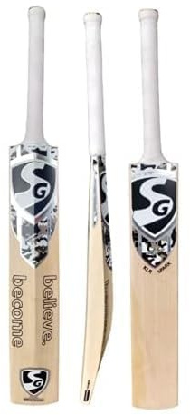 Cricket Sg Bat 6 Number Size Popular Willow Cricket Bat with Bat Cover JAHANA Play for Plastic Ball | Tennis Ball | Rubber Ball (Black & White)