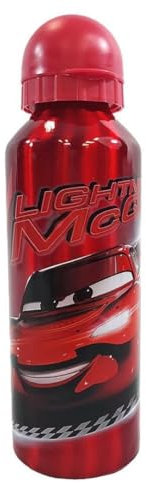 CARTOON Botella infantil de aluminio botella de 500 ml con boquilla (Cars)