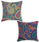 HTTDSLF 2er Set Boho Deko Kissenbezug 45x45 cm, Bohemian Indisch Kissenbezug, Leinen Dekokissen Kissenbezüge, Boho Kissenbezüge, Bunt Kopfkissenbezug mit Reißverschluss