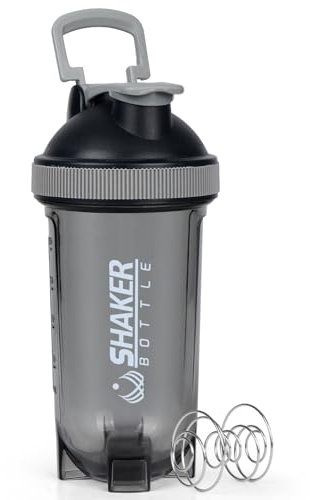 XTKS Protein shaker 500ml – Eiweiß shaker für Fitness, shaker Proteinshake & Smoothies | Auslaufsicher, BPA-frei | shaker mit kugel für cremige Shakes | Langlebiger shake becher für Gym (schwarz)