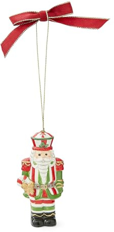 Spode Christmas Tree Candy Cane Nutcracker Hanging Ornament