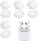 Godneei Almohadillas Auriculares para AirPods 4, Gomas Auriculares de Silicona Compatibles con Apple AirPods 4, Almohadillas Ultrafinas Antideslizantes, 4 Pares (Blanco)