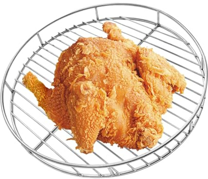 Zasdvn Rost Für Den Grill,24 cm Wiederverwendbares Gitterrost Tablett,Runder Kochrost | Für Grillen Barbecue Rösten Trocknen Braten Backblech Rostgitter Camping Zuhause
