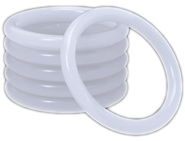 200 Stück weiße O-Ringe aus Gummi, Querschnitt 2,5 mm, verschleißfest und wasserdicht,OD x ID x CS,6x1x2,5 mm