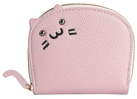 yufana Portefeuille Femme, Porte Carte Femme, Mini Portefeuille pour Adolescentes Filles, Porte-Carte avec Carte D'Identité Et Compartiment, Portefeuille Chat Mignon, Poche Zippée