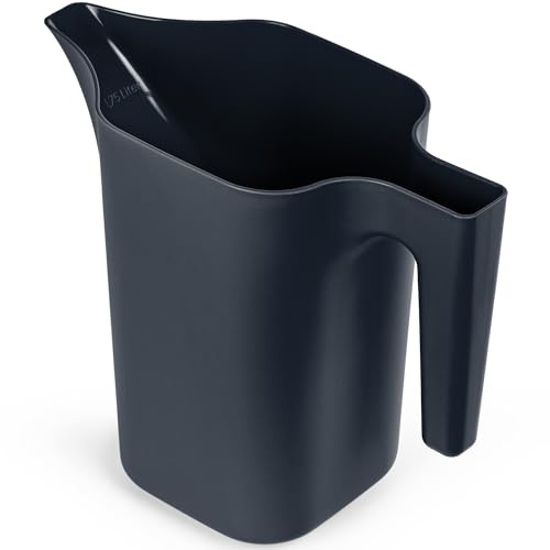 KONZEPT Kleine Gießkanne 1,8 L für Zimmerpflanzen – Kunststoff Blumengießkanne mit ergonomischem Griff, präziser Tülle, Kompakt & Leicht, für Haus, Balkon & Garten, Anthrazit