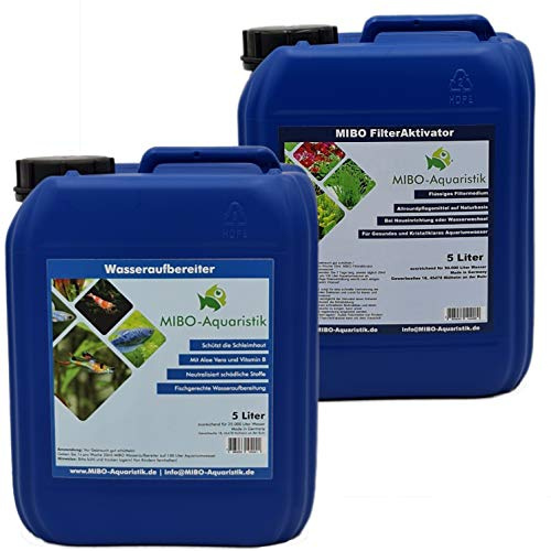 MIBO Aquaristik Wasseraufbereiter + Filteraktivator Spar-Set 5000ml